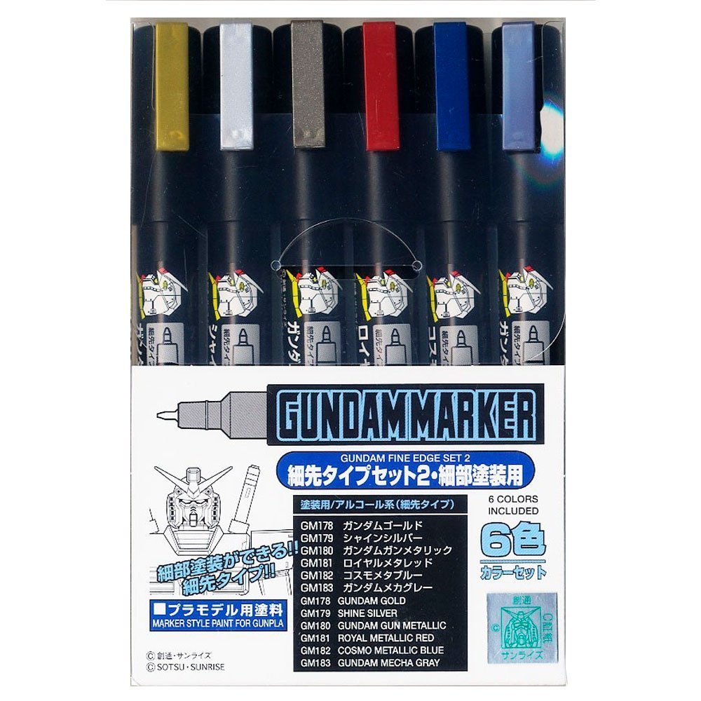 MR HOBBY GUNDAM MARKER ULTRA FINE SET 2 (PACK DE 6) MR HOBBY GUNDAM MARKER ULTRA FINE SET 2 (PACK DE 6)